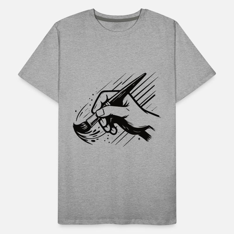 Conception de pinceaux – Exprimez la créativité T-shirt bio Premium Homme