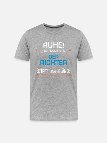 Richter Beruf - Männer Premium Bio T-Shirt - Grau meliert