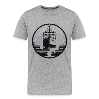 Eisbrecher Design für den Arktis und Polar Fan - Männer Premium Bio T-Shirt - Grau meliert - Vorne - Damien (186cm)