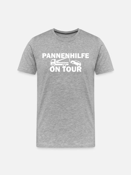 Abschlepper Abschleppdienst Pannenhilfe Beruf - Männer Premium Bio T-Shirt - Grau meliert