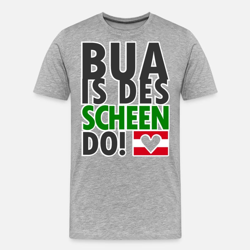 Austrian dialect Dialect Nice - Men's Premium Organic T-Shirt - heather grey