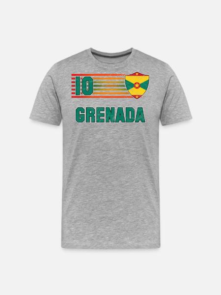 Grenada - Männer Premium Bio T-Shirt - Grau meliert