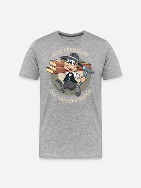 Lustiger Comic Zimmermann - Männer Premium Bio T-Shirt - 