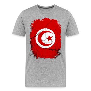 Tunisia Tunis - Men's Premium Organic T-Shirt - heather grey - Front - Damien (186cm)