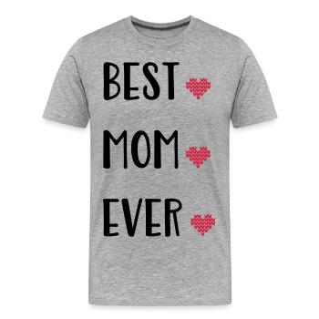 La mère - T-shirt bio Premium Homme - gris chiné - Devant - Damien (186cm)