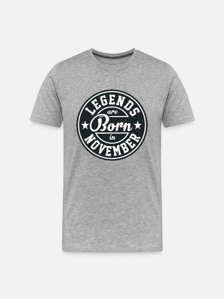 Legends born born birthday gift Gebu - Men's Premium Organic T-Shirt - heather grey