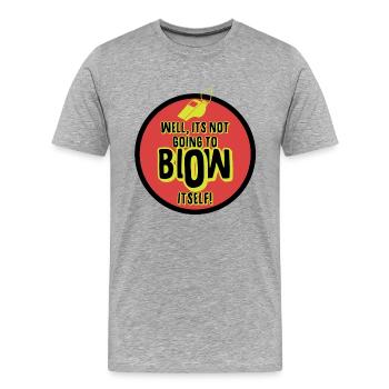 Referee shirt with whistle - Men's Premium Organic T-Shirt - heather grey - Front - Damien (186cm)