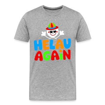 Karneval Düsseldorf Mainz Helau Clown Kostüm Fun - Männer Premium Bio T-Shirt - Grau meliert - Vorne - Damien (186cm)