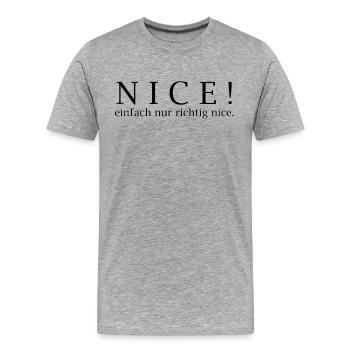 SYMPA ! Juste vraiment sympa. - T-shirt bio Premium Homme - gris chiné - Devant - Damien (186cm)