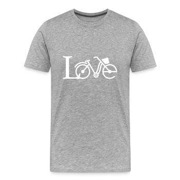 Love - kreatives Fahrrad Design - Geschenk - Männer Premium Bio T-Shirt - Grau meliert - Vorne - Damien (186cm)
