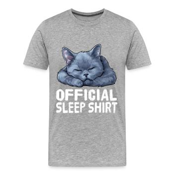 Offizielles Sleepshirt Russisch Russisch blau - Männer Premium Bio T-Shirt - Grau meliert - Vorne - Damien (186cm)