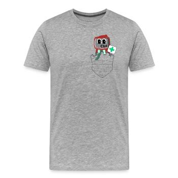 SIE HABEN DIE KONTROLLE - Männer Premium Bio T-Shirt - Grau meliert - Vorne - Damien (186cm)