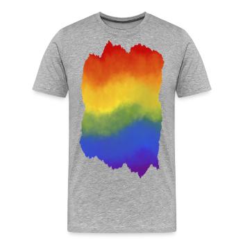 Flou et déchiré - T-shirt bio Premium Homme - gris chiné - Devant - Damien (186cm)