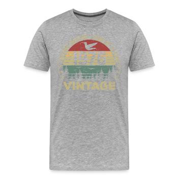 Jahrgang 1976 Original 1976 Retro Geburtstag 1976 - Männer Premium Bio T-Shirt - Grau meliert - Vorne - Damien (186cm)