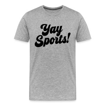 Juhu Sport - Männer Premium Bio T-Shirt - Grau meliert - Vorne - Damien (186cm)
