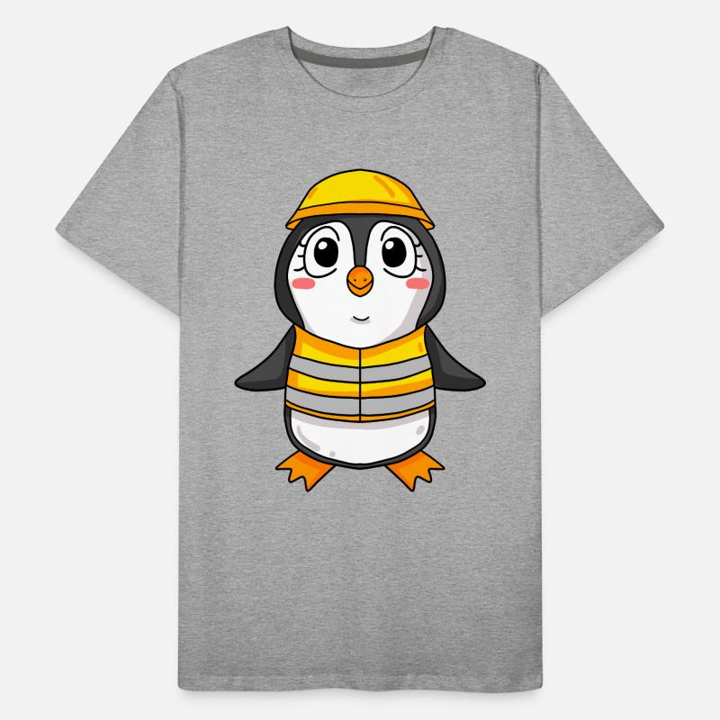 Cadeau de construction de maison de construction de maison de pingouin T-shirt bio Premium Homme