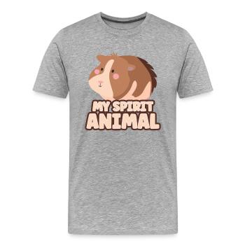 Idée cadeau de pomme de terre à fourrure pour les amateurs de cochon d’Inde - T-shirt bio Premium Homme - gris chiné - Devant - Damien (186cm)