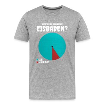 Am Wochenende Eisbaden - Männer Premium Bio T-Shirt - Grau meliert - Vorne - Damien (186cm)