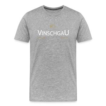Vinschgau Bergwandern - Männer Premium Bio T-Shirt - Grau meliert - Vorne - Damien (186cm)