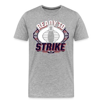 G.I. Joe Cobra Design Ready To Strike - Men's Premium Organic T-Shirt - heather grey - Front - Damien (186cm)