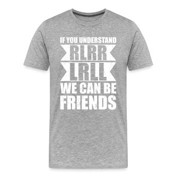Schlagzeuger Schlagzeuger Schlagzeuger - Männer Premium Bio T-Shirt - Grau meliert - Vorne - Damien (186cm)