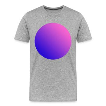 Kreis Farbverlauf - Männer Premium Bio T-Shirt - Grau meliert - Vorne - Damien (186cm)