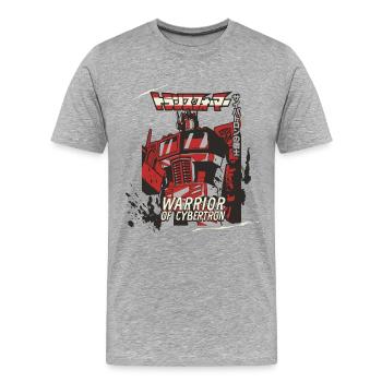 Transformers Optimus Prime Cybertron Warrior - Men's Premium Organic T-Shirt - heather grey - Front - Damien (186cm)