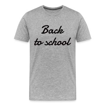 Tenue rentrée des classes - T-shirt bio Premium Homme - gris chiné - Devant - Damien (186cm)