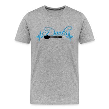 verein text frequenz herzschlag puls logo text spi - Männer Premium Bio T-Shirt - Grau meliert - Vorne - Damien (186cm)