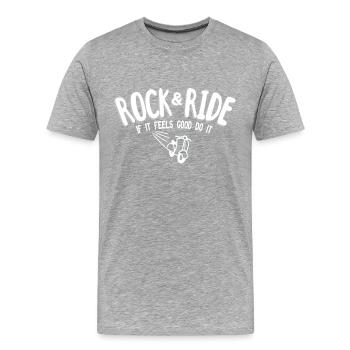Rock Ride Rom Italien - Männer Premium Bio T-Shirt - Grau meliert - Vorne - Damien (186cm)