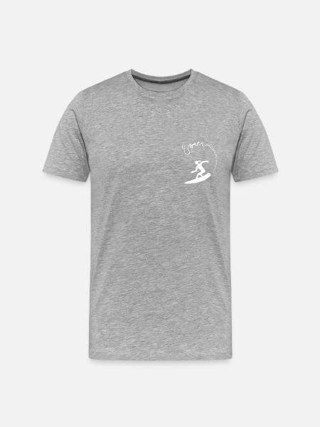 Surferin - Männer Premium Bio T-Shirt - Grau meliert