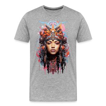 Urban Native - Men's Premium Organic T-Shirt - heather grey - Front - Damien (186cm)