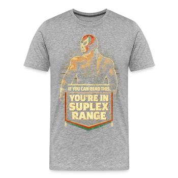 Lucha Libre Luchador Tu es à portée de suplex - T-shirt bio Premium Homme - gris chiné - Devant - Damien (186cm)