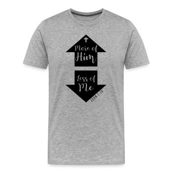 Glaube & Christliche Kleidung - Männer Premium Bio T-Shirt - Grau meliert - Vorne - Damien (186cm)
