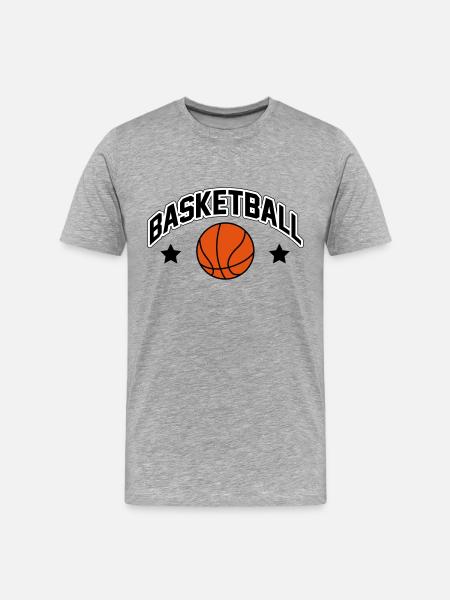 Basketball - Männer Premium Bio T-Shirt - Grau meliert