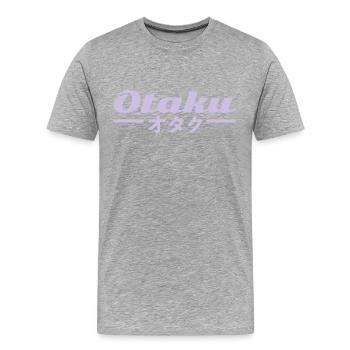 Otaku - Männer Premium Bio T-Shirt - Grau meliert - Vorne - Damien (186cm)