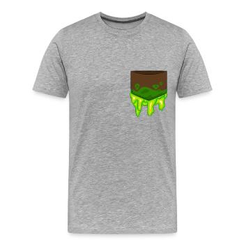 Poche visqueuse - T-shirt bio Premium Homme - gris chiné - Devant - Damien (186cm)