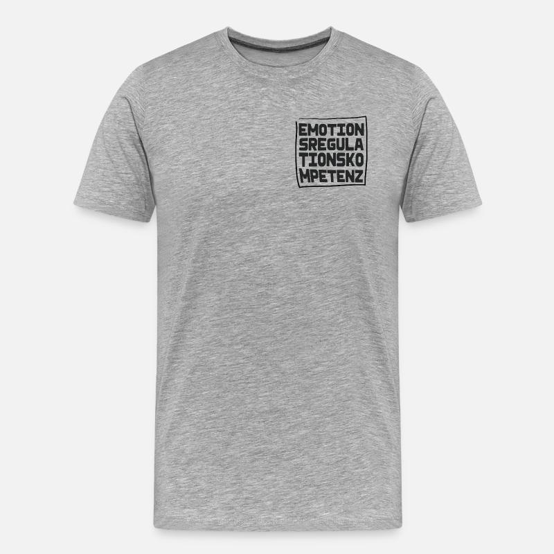 Emotionsregulationskompetenz - Männer Premium Bio T-Shirt - Grau meliert