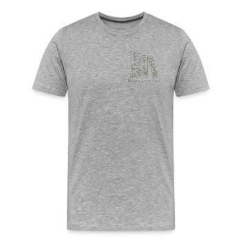 Booklovers - Männer Premium Bio T-Shirt - Grau meliert - Vorne - Damien (186cm)
