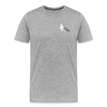 Gull - Men's Premium Organic T-Shirt - heather grey - Front - Damien (186cm)