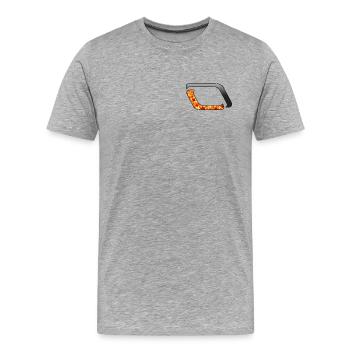 LeafTot7 - T-shirt bio Premium Homme - gris chiné - Devant - Damien (186cm)