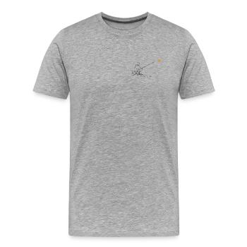 Fishing on the lake - Men's Premium Organic T-Shirt - heather grey - Front - Damien (186cm)