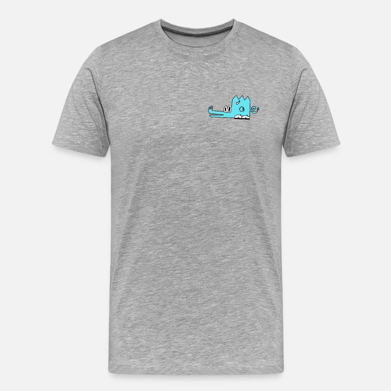 Cindor der Drache - Männer Premium Bio T-Shirt - Grau meliert