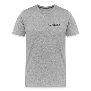 Hummel – Glaub an dich selbst - Männer Premium Bio T-Shirt - Grau meliert - Vorne - Damien (186cm)