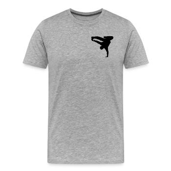 Capoeira dance - Männer Premium Bio T-Shirt - Grau meliert - Vorne - Damien (186cm)
