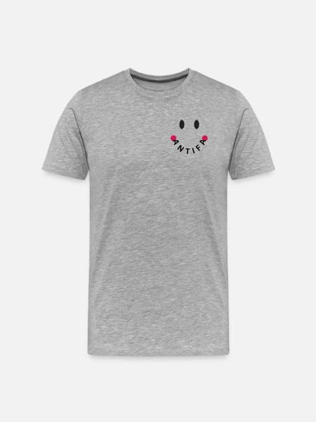 Friendly Antifa Original - Männer Premium Bio T-Shirt - Grau meliert