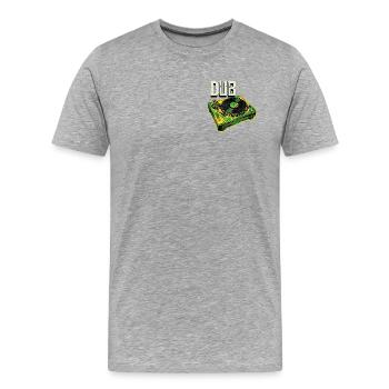 Platine Dub Reggae - T-shirt bio Premium Homme - gris chiné - Devant - Damien (186cm)
