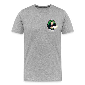 Mensch Ärgere Dich Nicht Klassisches Logo - Männer Premium Bio T-Shirt - Grau meliert - Vorne - Damien (186cm)
