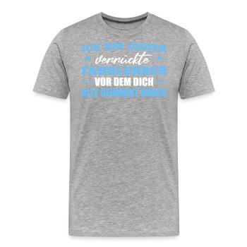 Fahrschule Verrückter Fahrlehrer Geschenk - Männer Premium Bio T-Shirt - Grau meliert - Vorne - Damien (186cm)