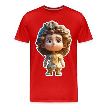 Alexander der Große - Männer Premium Bio T-Shirt - Rot - Vorne - Damien (186cm)